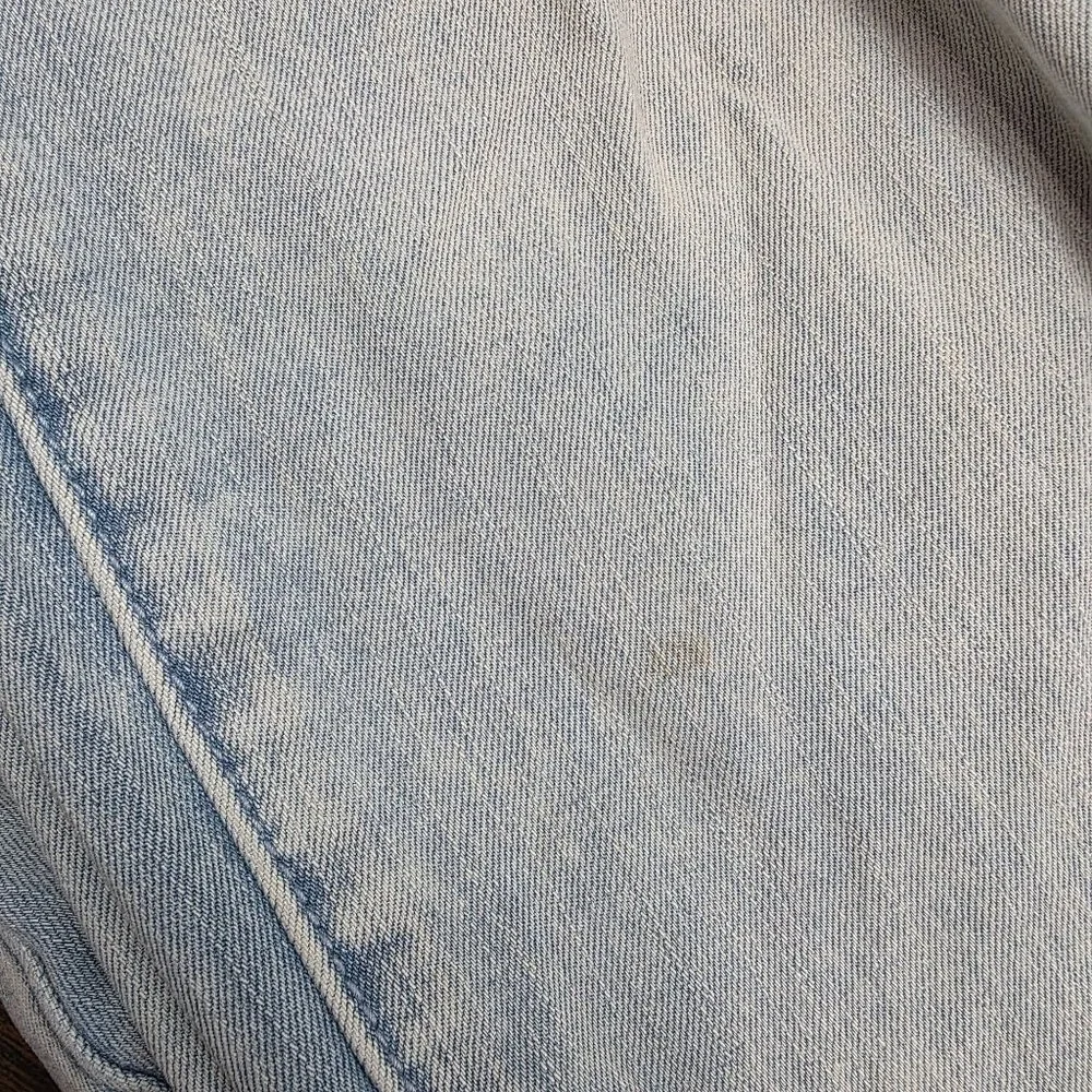 Womens American Eagle Hi-Rise Blue Denim Jegging Distressed Light Wash Size 12